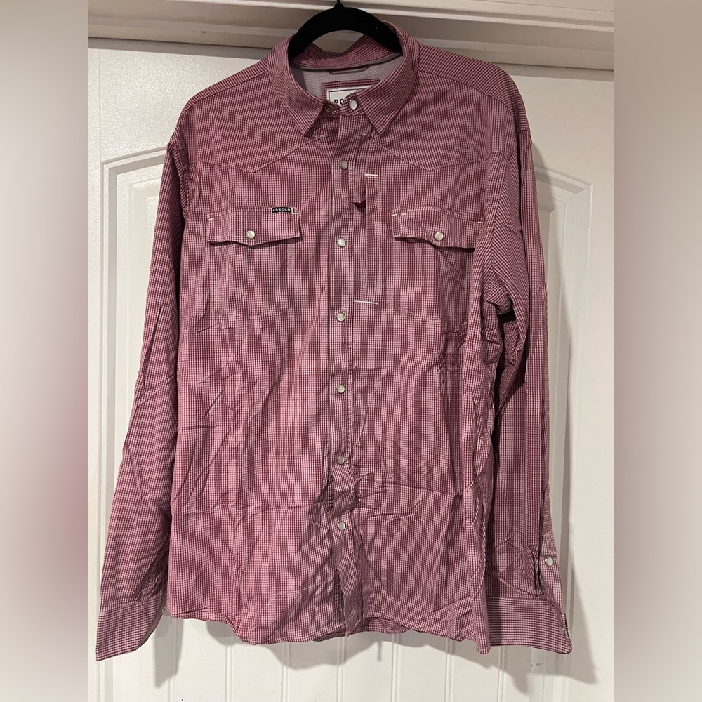 Poncho men’s long sleeve button up size XL slim fit